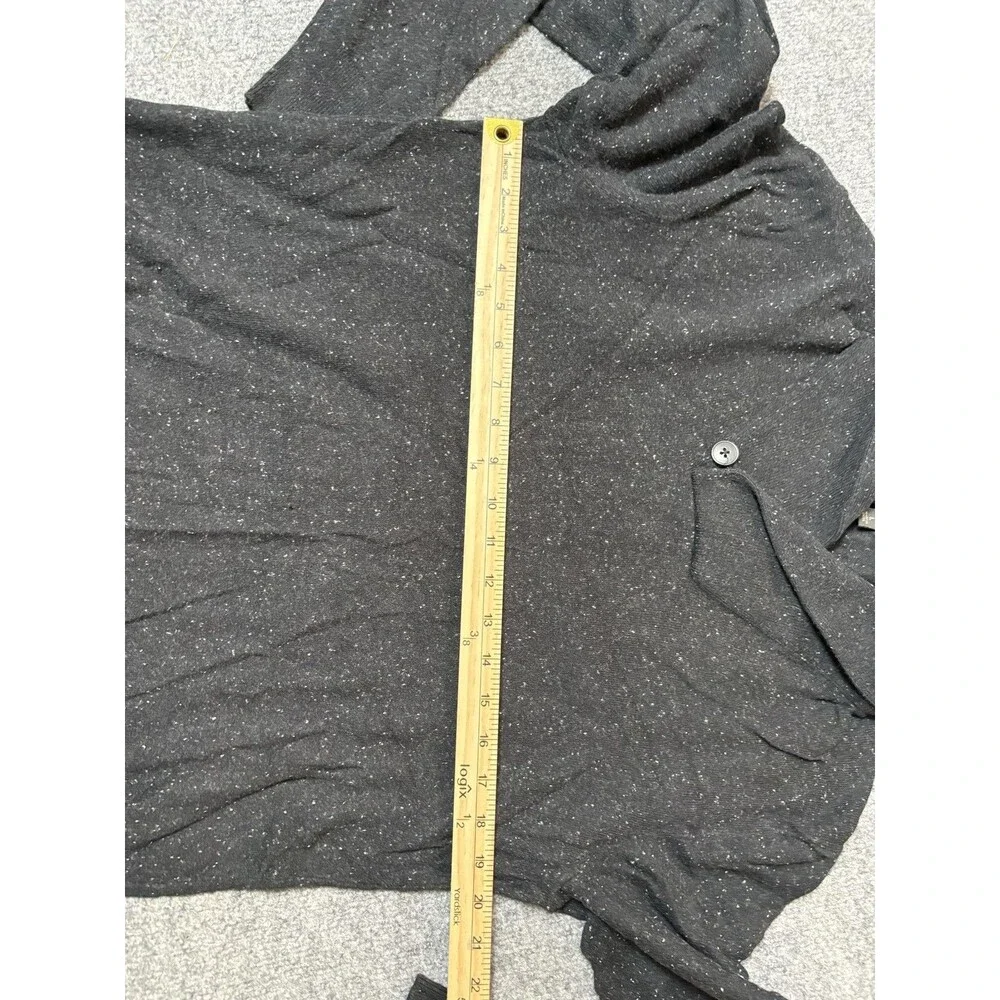 Banana Republic Sweater Mens L Black Knit Mock Neck Button Pullover Casual